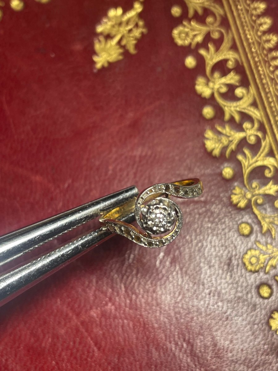 Gold And Rose Diamond Ring -photo-2