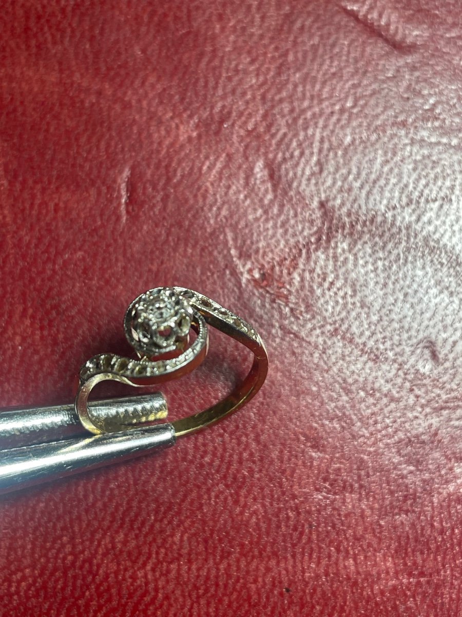 Gold And Rose Diamond Ring -photo-6