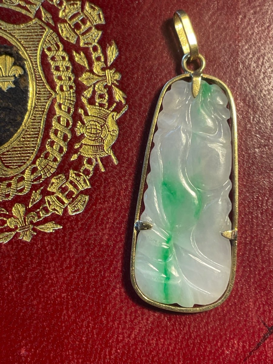 Pendentif Or Et Jade -photo-2