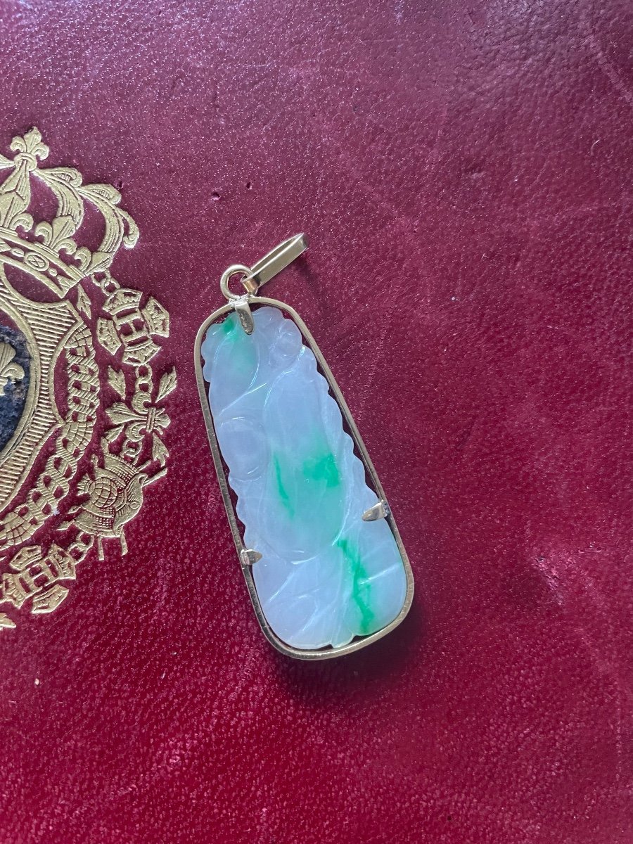 Pendentif Or Et Jade -photo-3