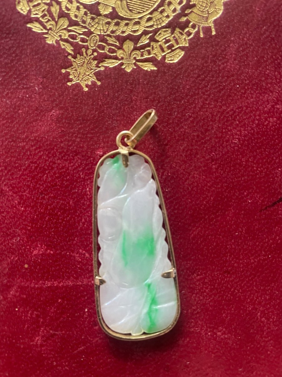 Pendentif Or Et Jade -photo-4