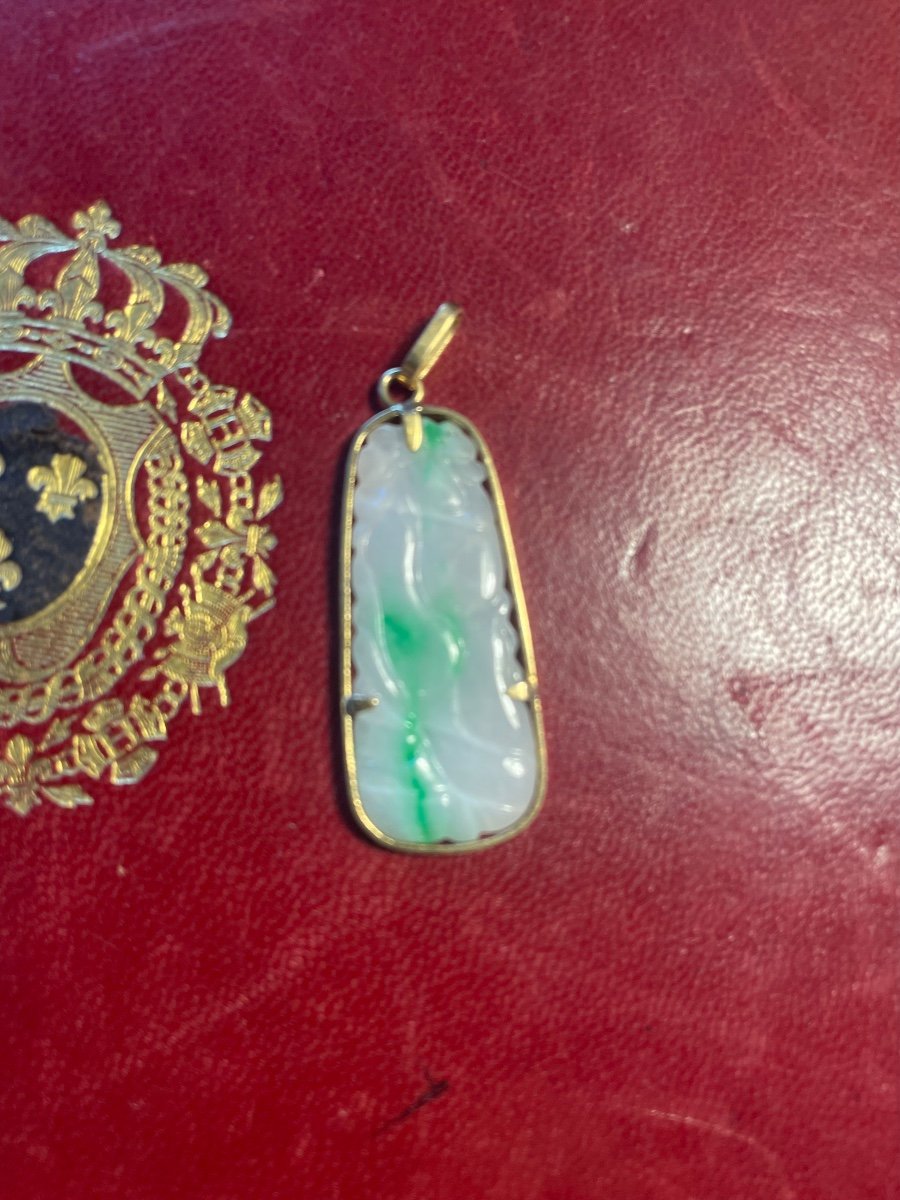 Pendentif Or Et Jade -photo-1