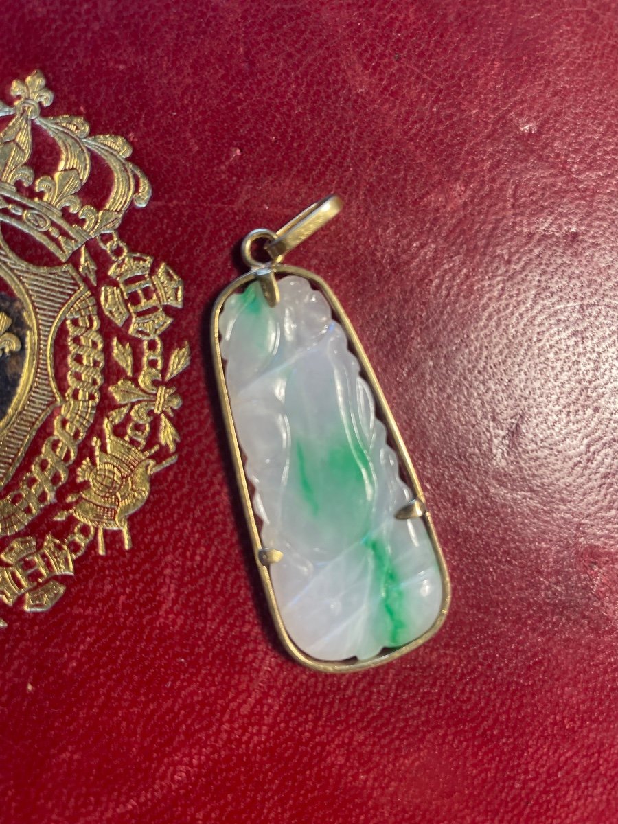 Pendentif Or Et Jade -photo-2