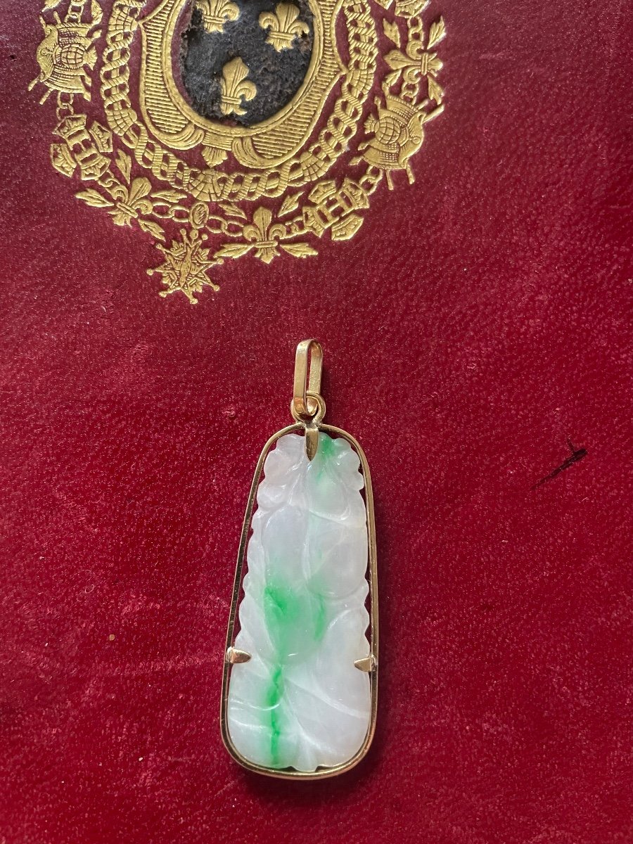 Pendentif Or Et Jade -photo-3