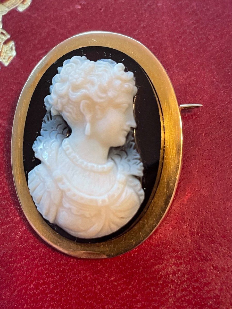 Cameé Or et agate 