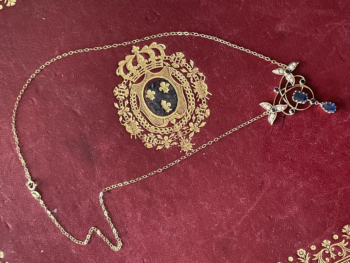 Pendentif Or Et Saphirs -photo-7
