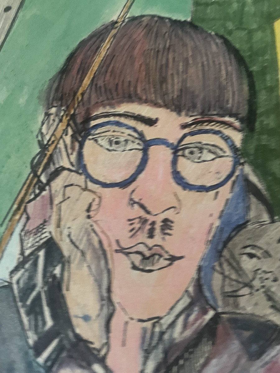 Portrait Of Foujita By Georges Terzian -photo-5