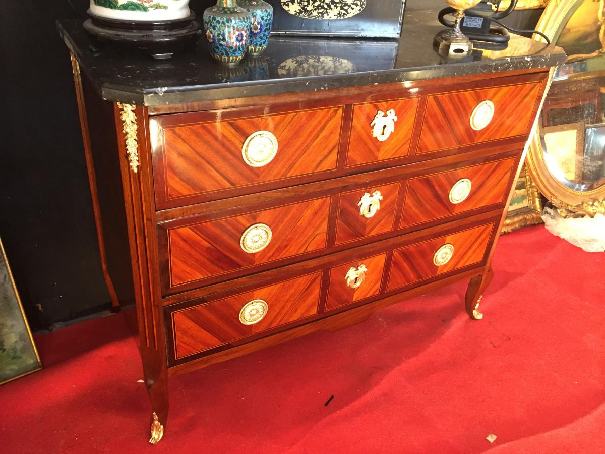 Louis XVI Commode Marquetry-photo-2