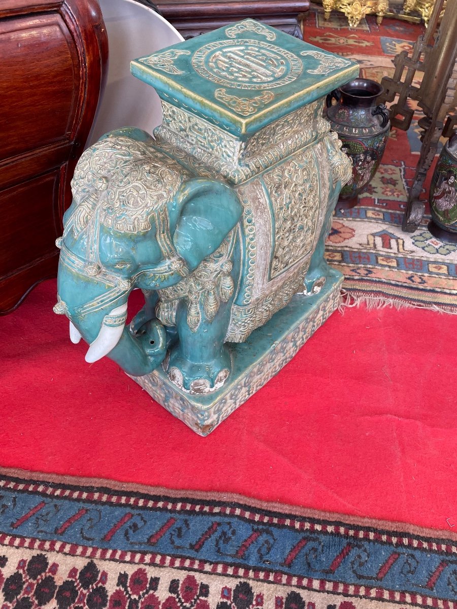 Elephant Faience Emailleé -photo-2