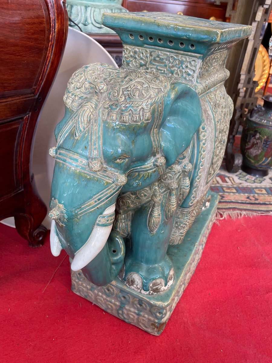 Elephant Faience Emailleé -photo-3