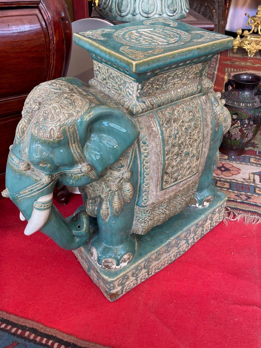 Elephant Faience Emailleé -photo-7