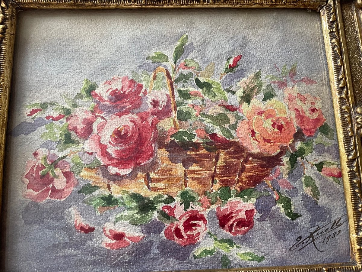 Watercolor Flower Basket-photo-3