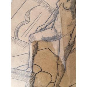 Cubist Woman Drawing 