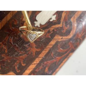 Gold And Brilliant Heart Ring