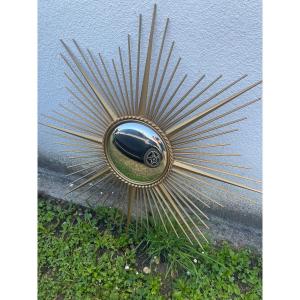 Golden Metal Sun Mirror 