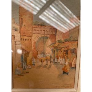 Orientalist Market Of Noizeux Henri 