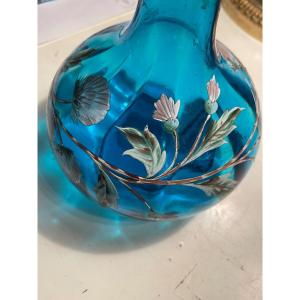 Enameled Glass Carafe 