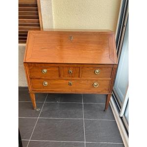 Bureau De Pente Acajou blond  L XVI D’époque 