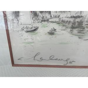 Lithographie épreuve D’artiste D’andré Hambourg 