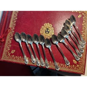 Set Of 12 Small Silver Spoons 