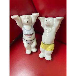 Deux Petits Ours Porcelaine Kpm 