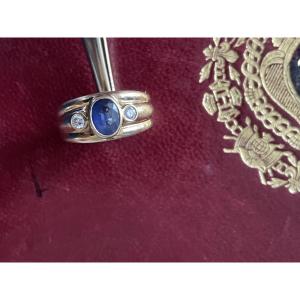 Gold, Sapphire And Diamond Ring 