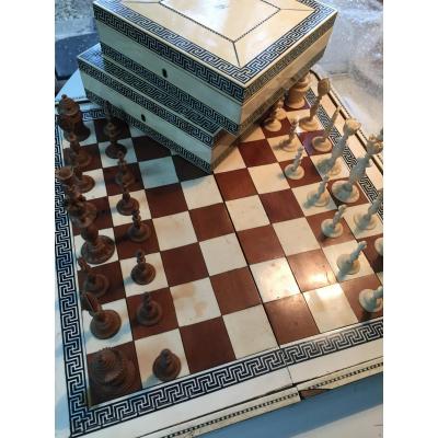 XVIII Trictrac Chessboard From Travel