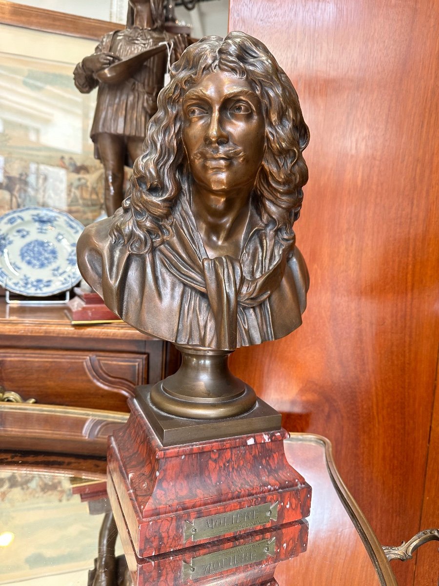 Buste En Bronze Molière 