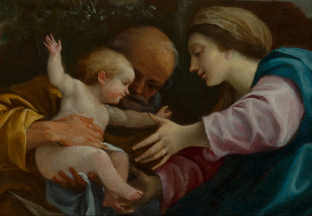 Lorenzo Garbieri (Bologna 1580 - Mantova 1654) Sainte famille-photo-2