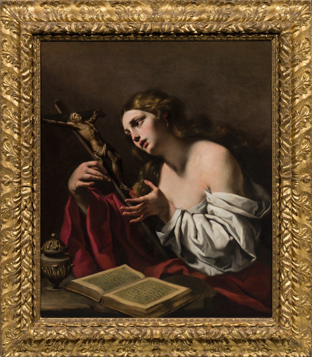 Luca Ferrari, Dit Luca Da Reggio (1605 –1654) Madeleine adorant le crucifix