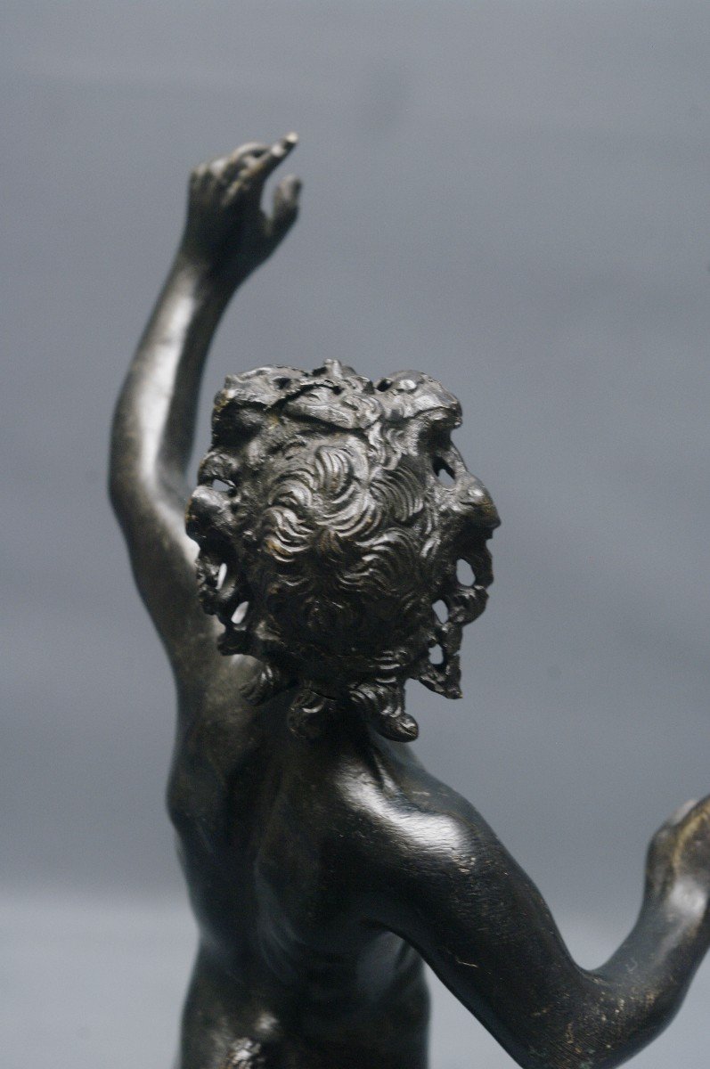 Faune Dansant Bronze 19ème Pompéi -photo-3
