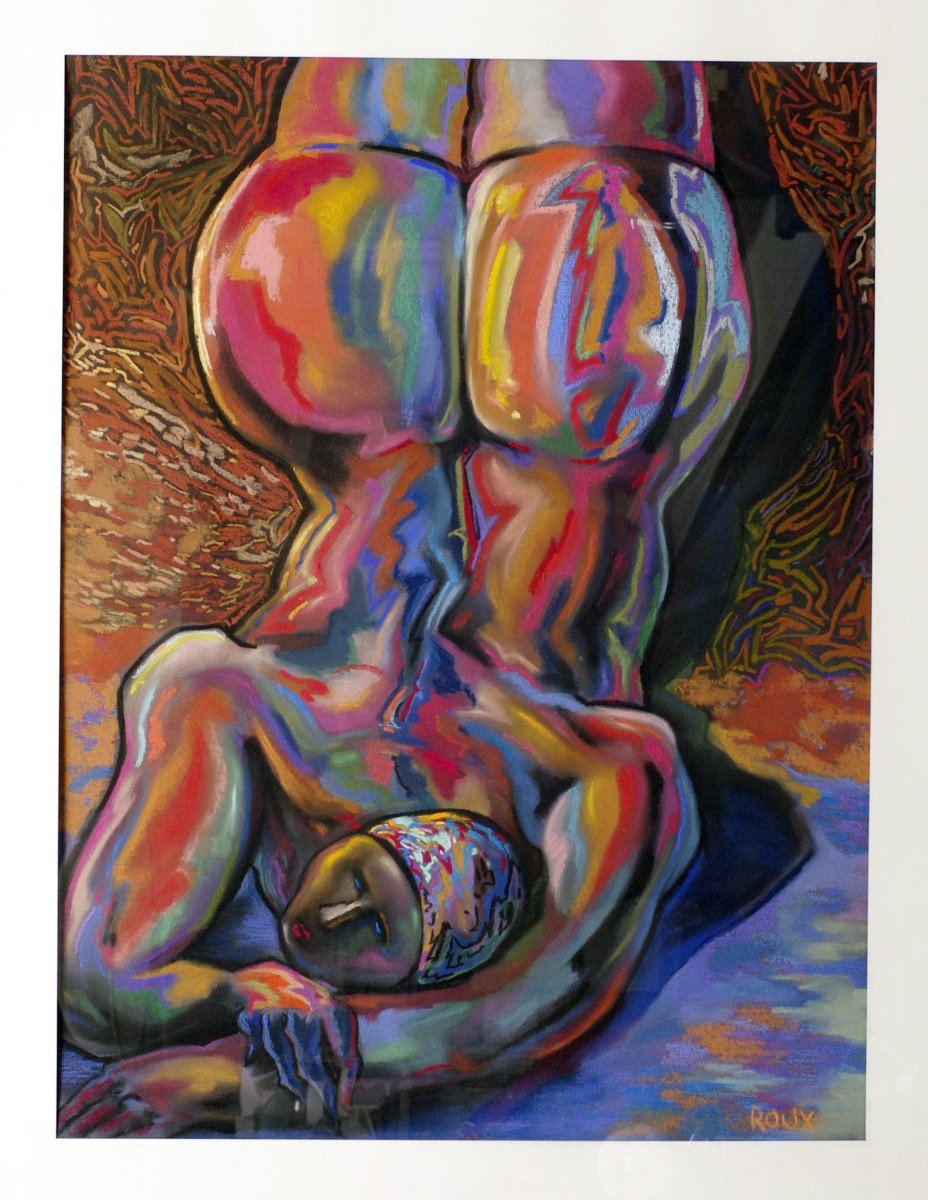 Jacques Roux Nude Large Pastel 