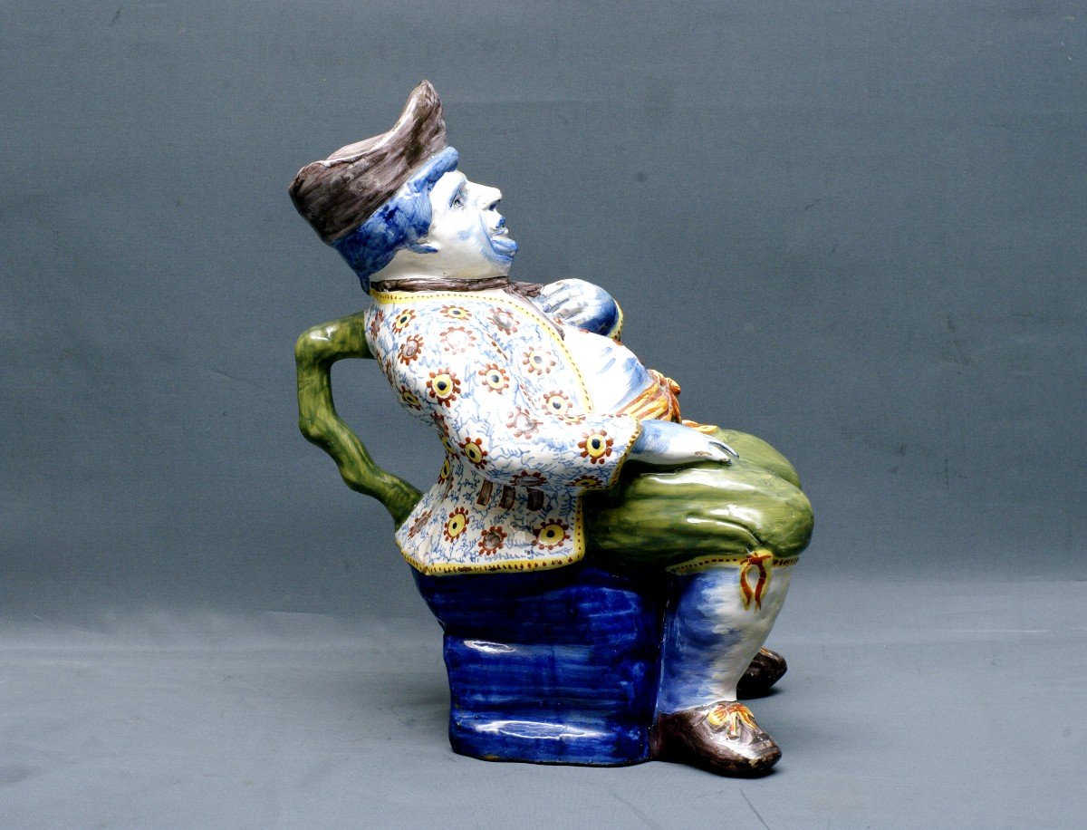 Large Delft Pitcher 18th Century Jacquot Pot Height 32cm