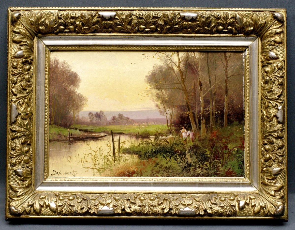 Landscape Painting Signed Dancourt Early 20th Century