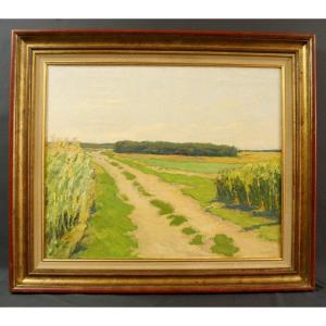 Marco De Gastyne Painting Circa 1930 Post-impressionist Landscape