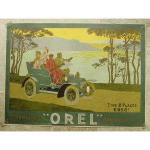 Affiche Originale Automobiles Orel  Argenteuil Par Thor