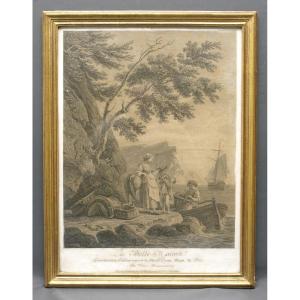 La Belle Matinée Gravure 1774 Benazech & Joseph Vernet
