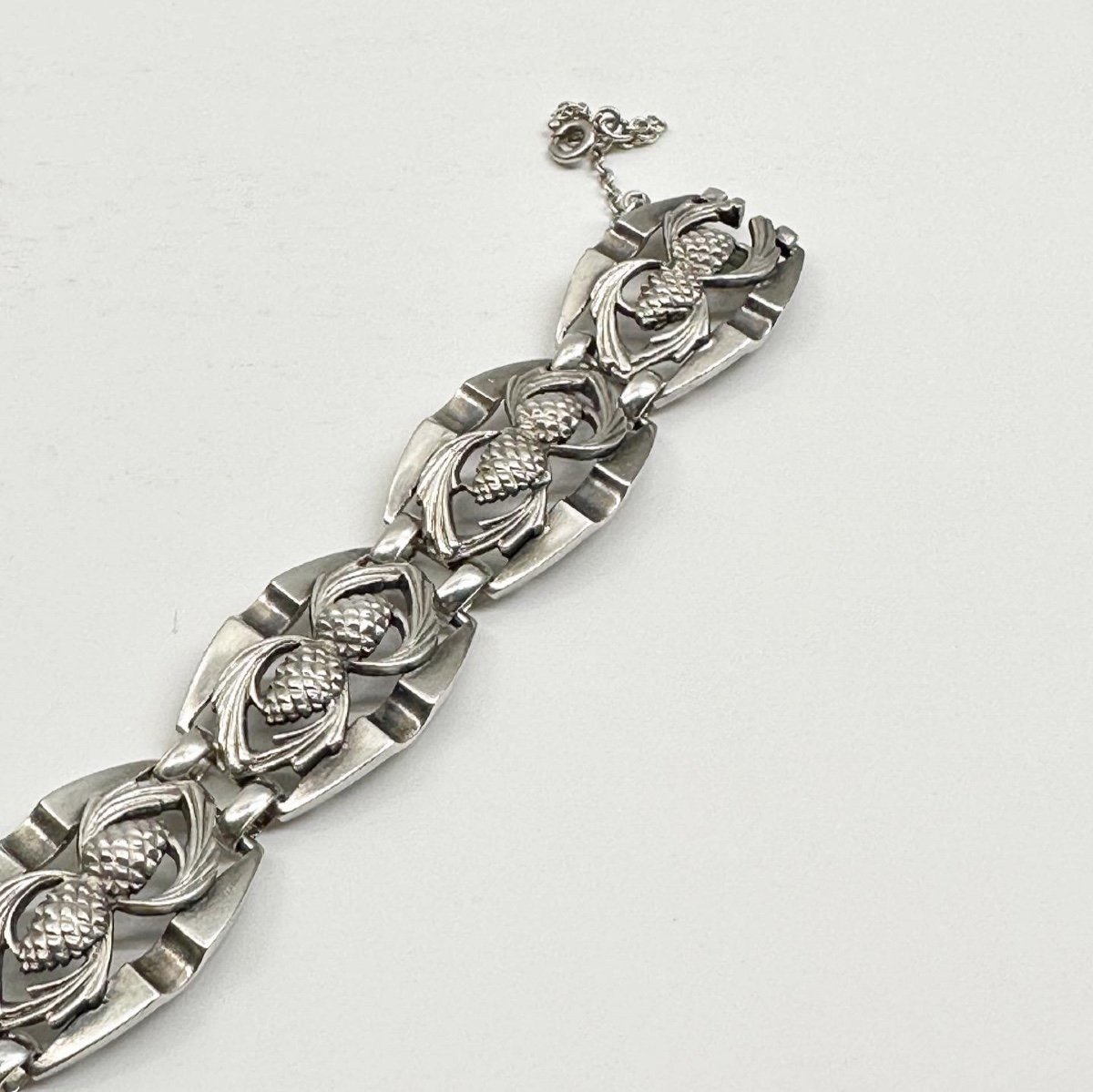 Silver Bracelet Pinecones 1930-photo-5