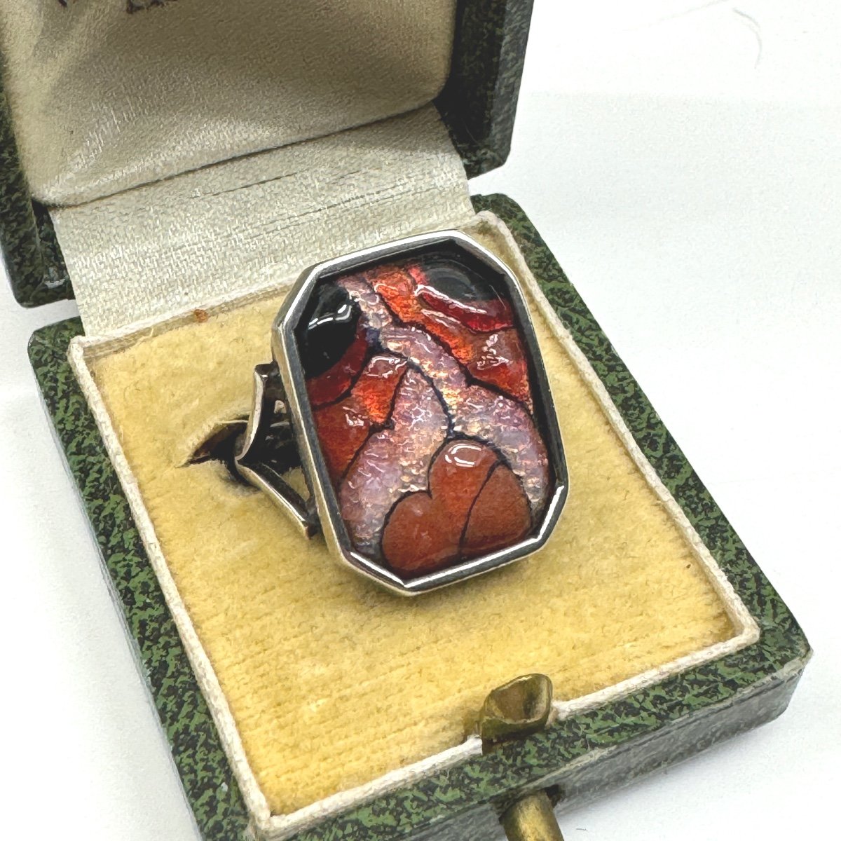 Henriette Marty Silver And Enamel Ring -photo-1