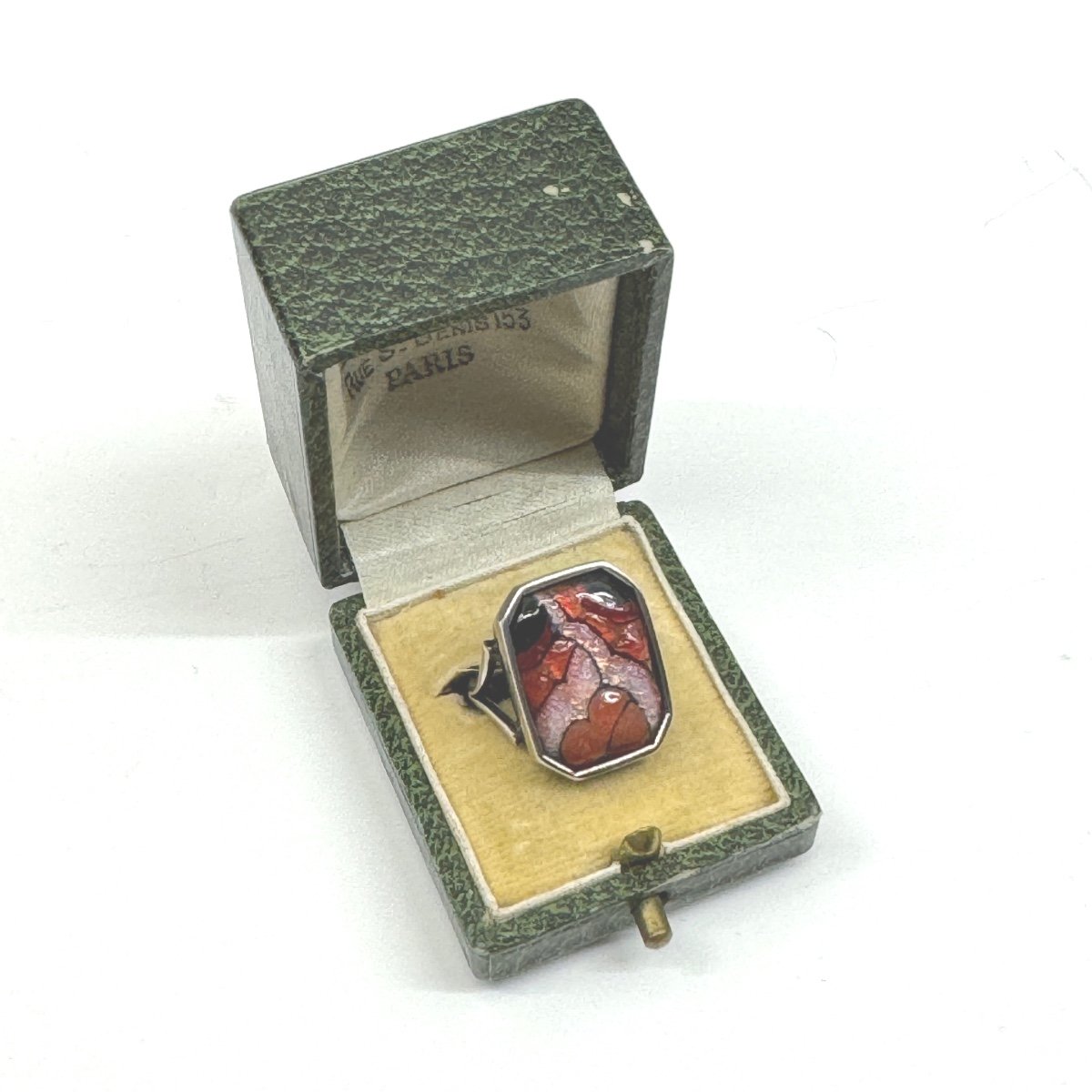 Henriette Marty Silver And Enamel Ring -photo-2