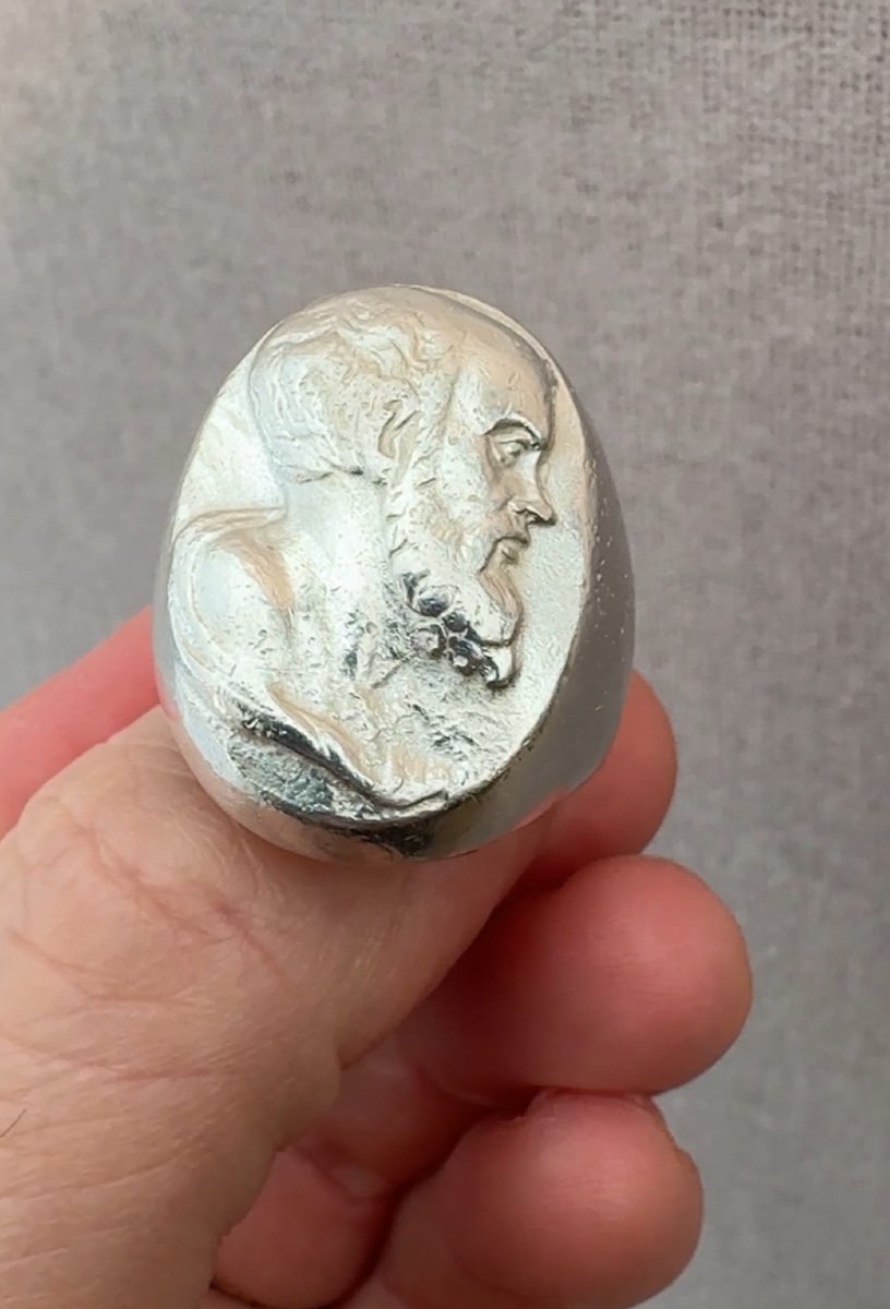 Dandy Philosopher Socrates Ring, 19th Century-photo-2