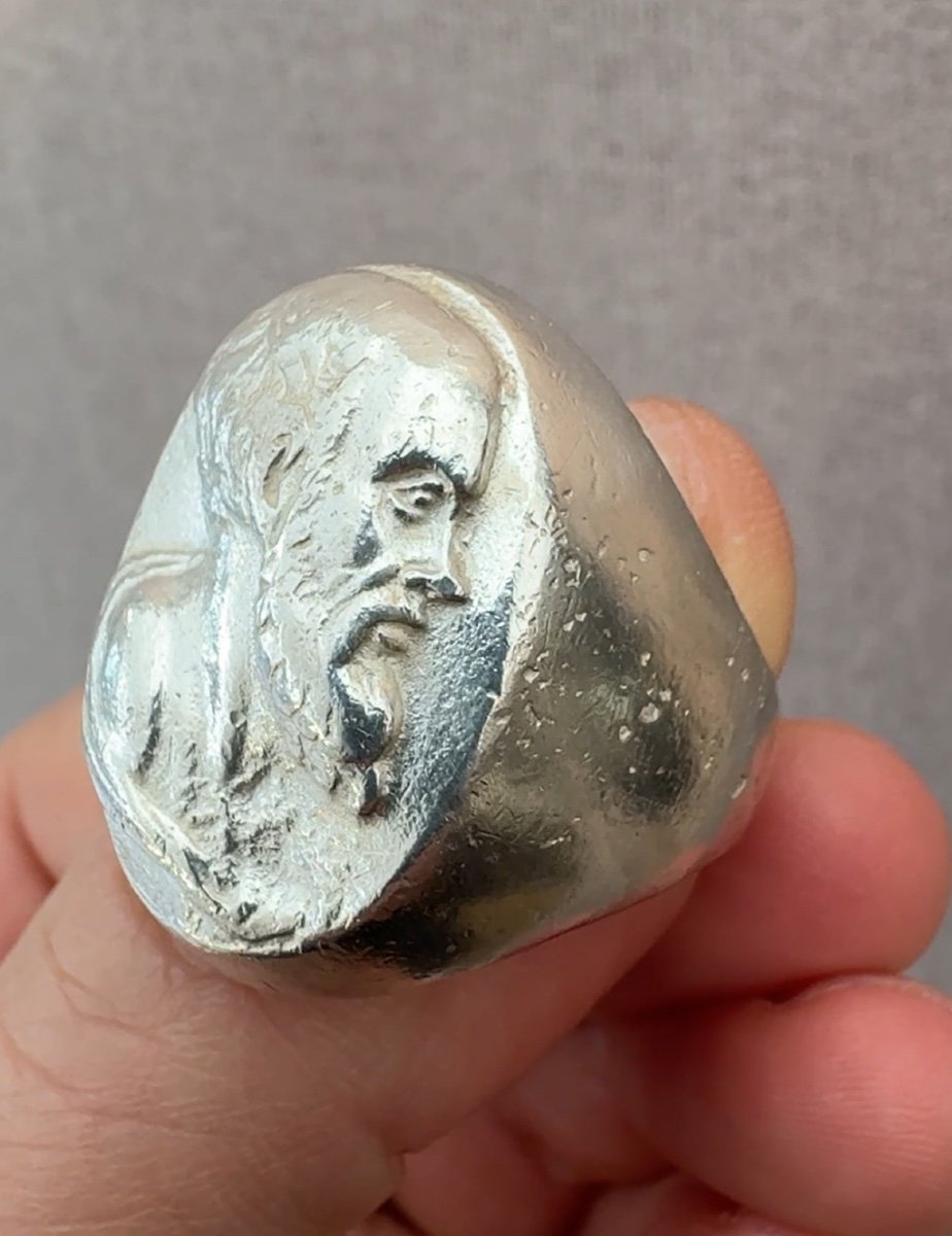 Dandy Philosopher Socrates Ring, 19th Century-photo-3