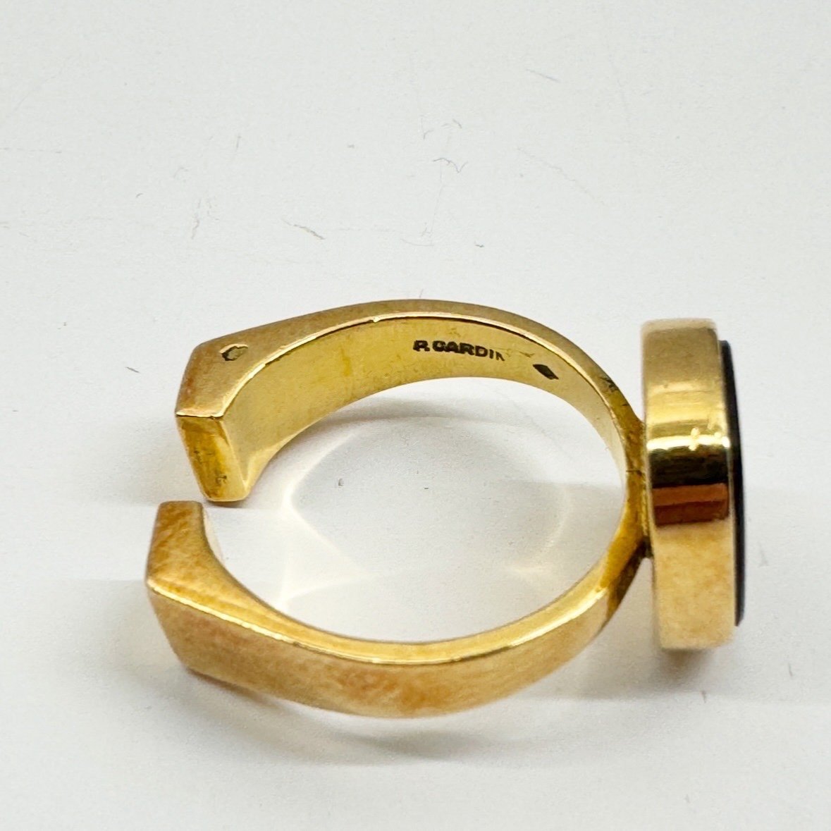 Pierre Cardin Gold Onyx Ring -photo-4