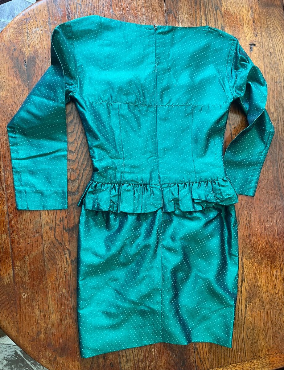 Superb Little Vintage Silk Cocktail Dress Christian Dior. -photo-8