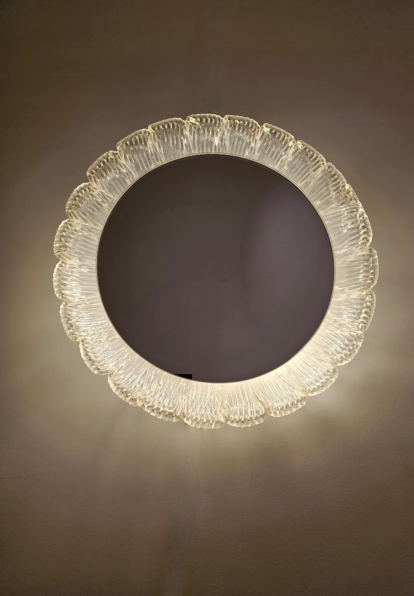 Proantic: Miroir Rond Lumineux En Plexiglass.