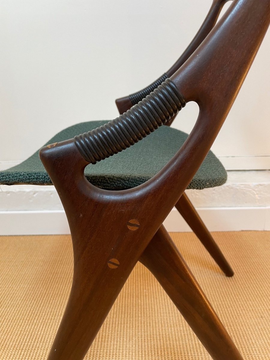 Teak Chair By Arne Hovmand Olsen For Mogens Kold, Denmark, 1960s.-photo-1