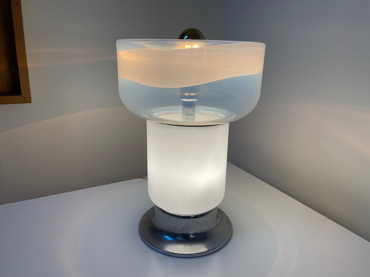 Murano Glass Table Lamp, Italy, Circa 1970.-photo-6