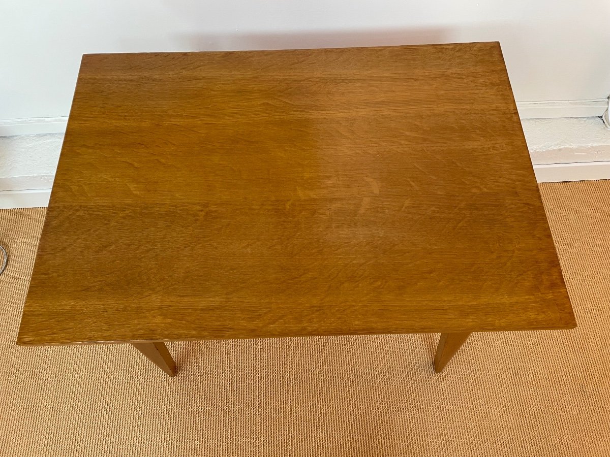 Small Oak Desk Or Side Table, France, Circa 1950.-photo-3