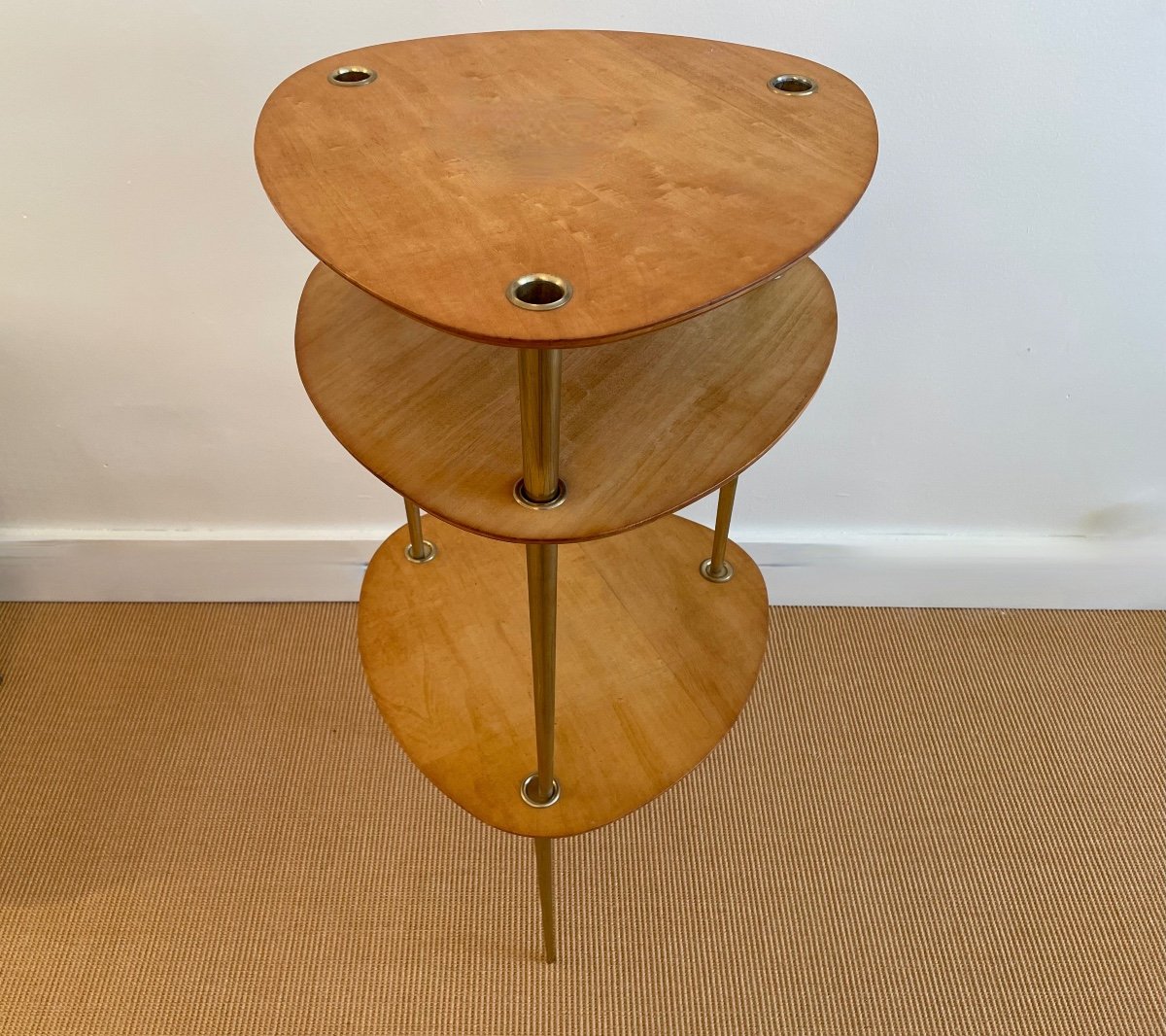 Suite Of 3 "patroy" Nesting Tables By Pierre Cruège For Formes, Circa 1950.-photo-2