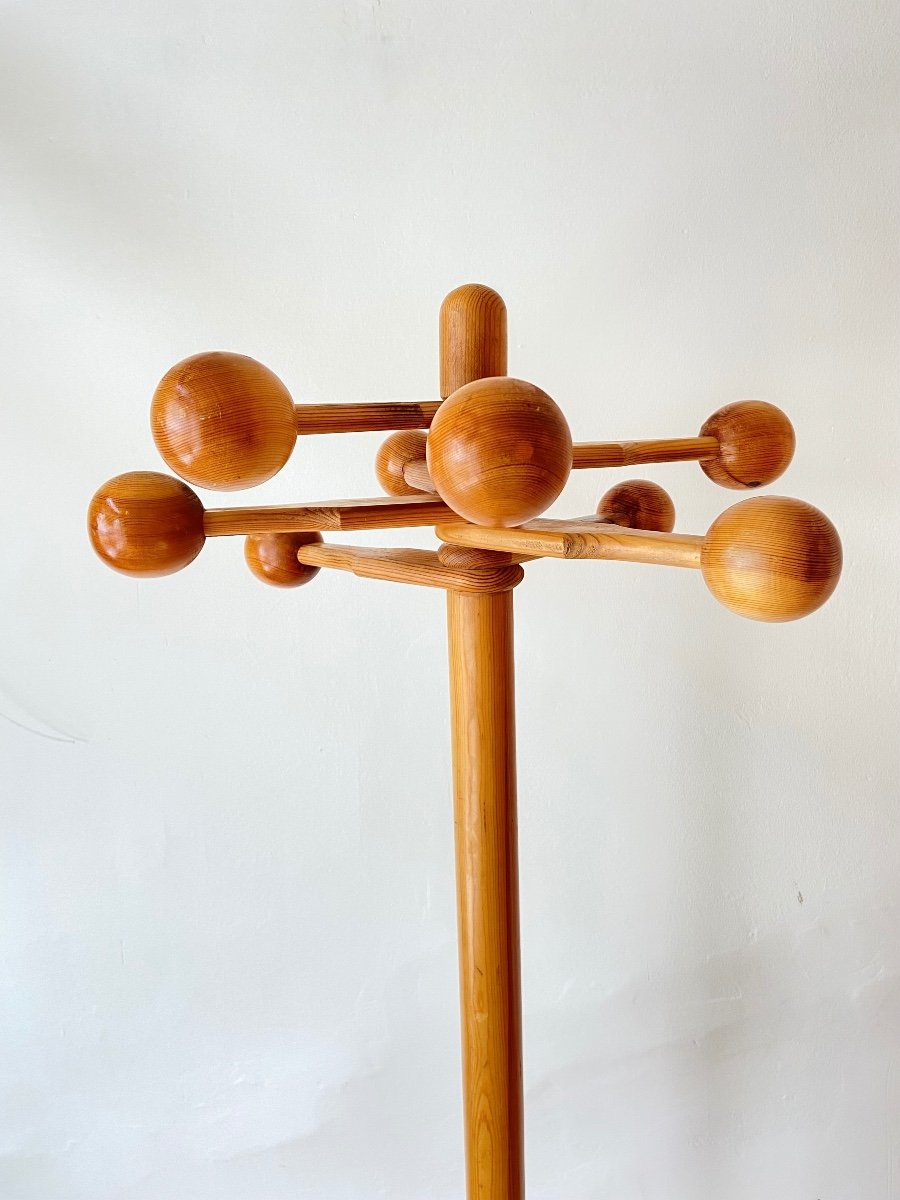 Fir Coat Rack, Circa 1970.-photo-2